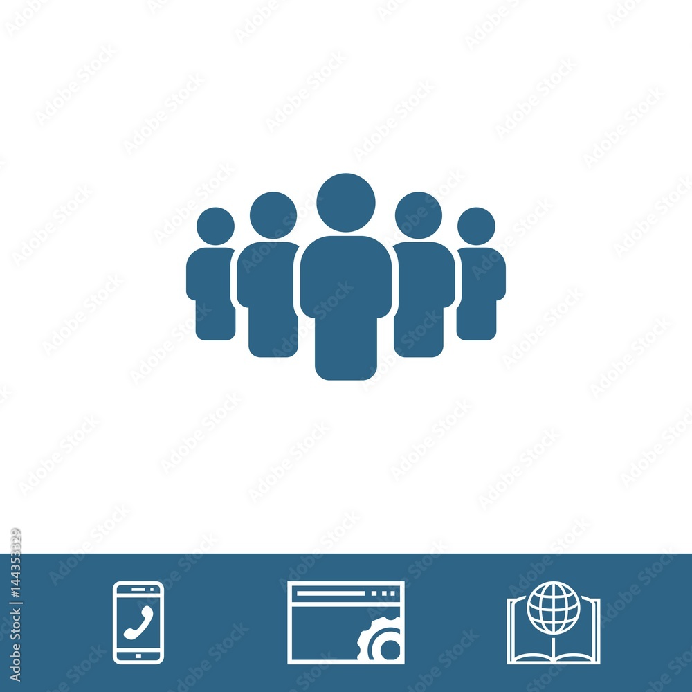 people with the leader icon stock vector illustration flat design people with the leader icon stock vector illustration flat design