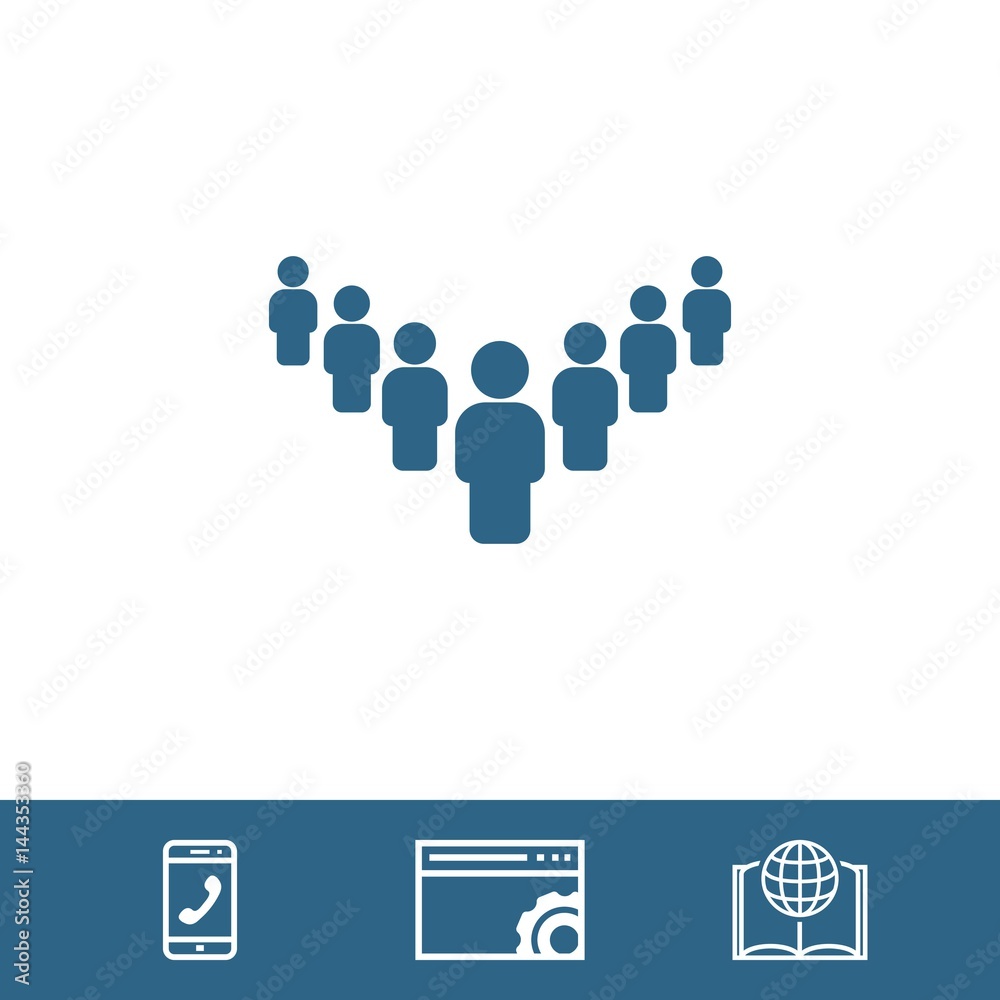 people with the leader icon stock vector illustration flat design people with the leader icon stock vector illustration flat design