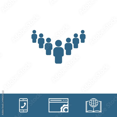people with the leader icon stock vector illustration flat design