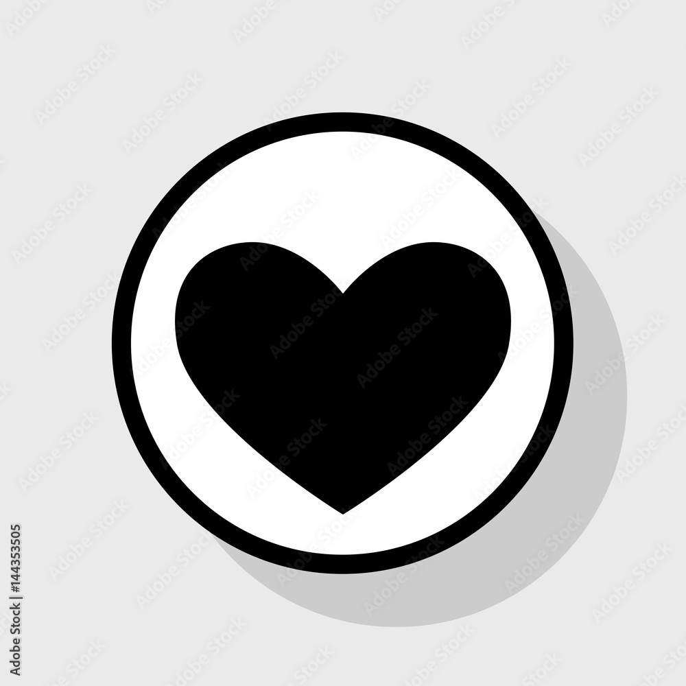 Tie sign. Vector. Flat black icon in white circle with shadow at gray background. Tie sign. Vector. Flat black icon in white circle with shadow at gray background.