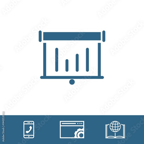 lectern with microphone icon stock vector illustration flat design