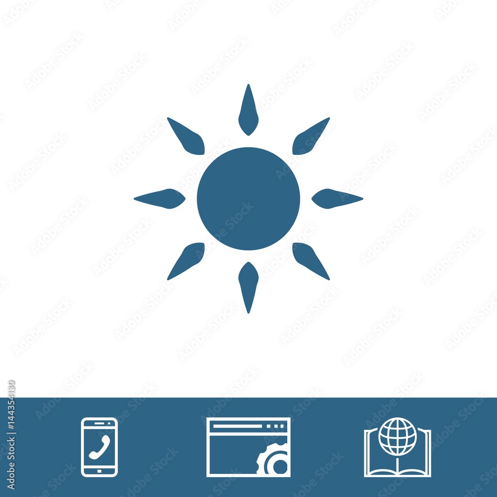 sun icon stock vector illustration flat design sun icon stock vector illustration flat design