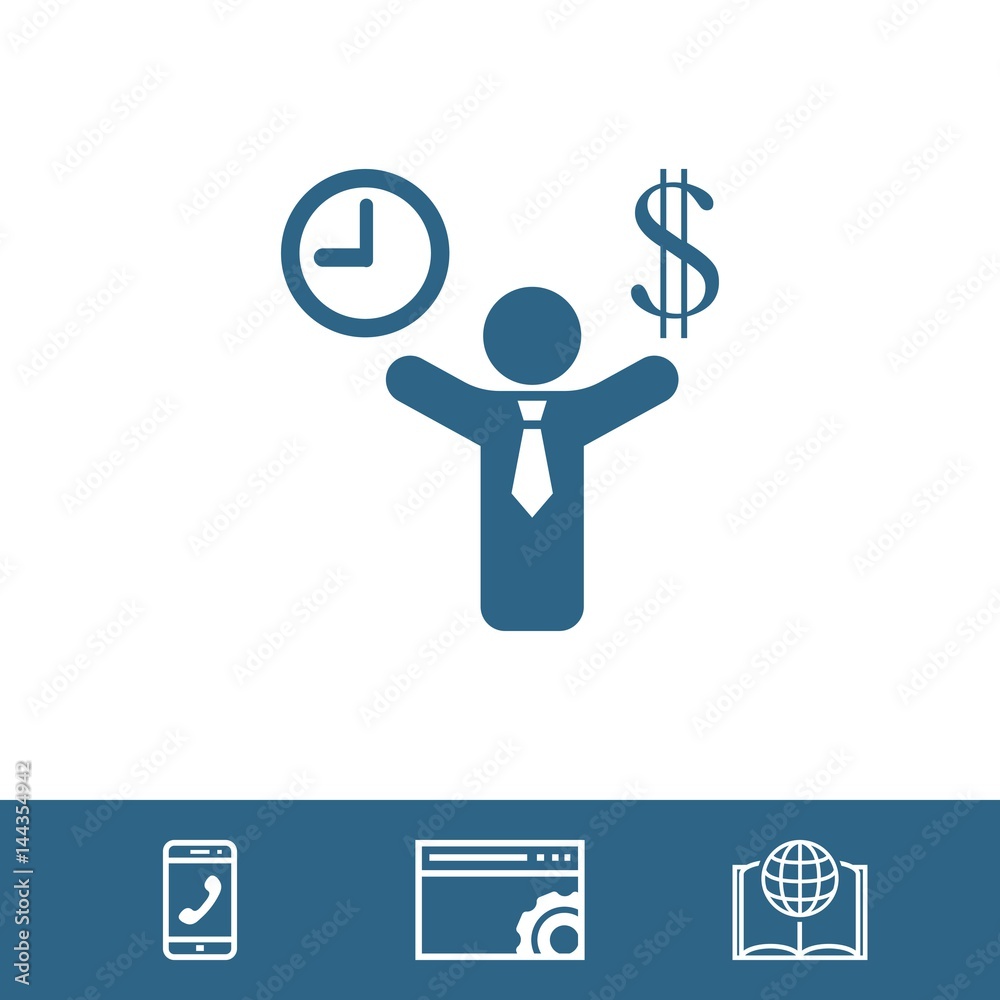 money time icon stock vector illustration flat design money time icon stock vector illustration flat design