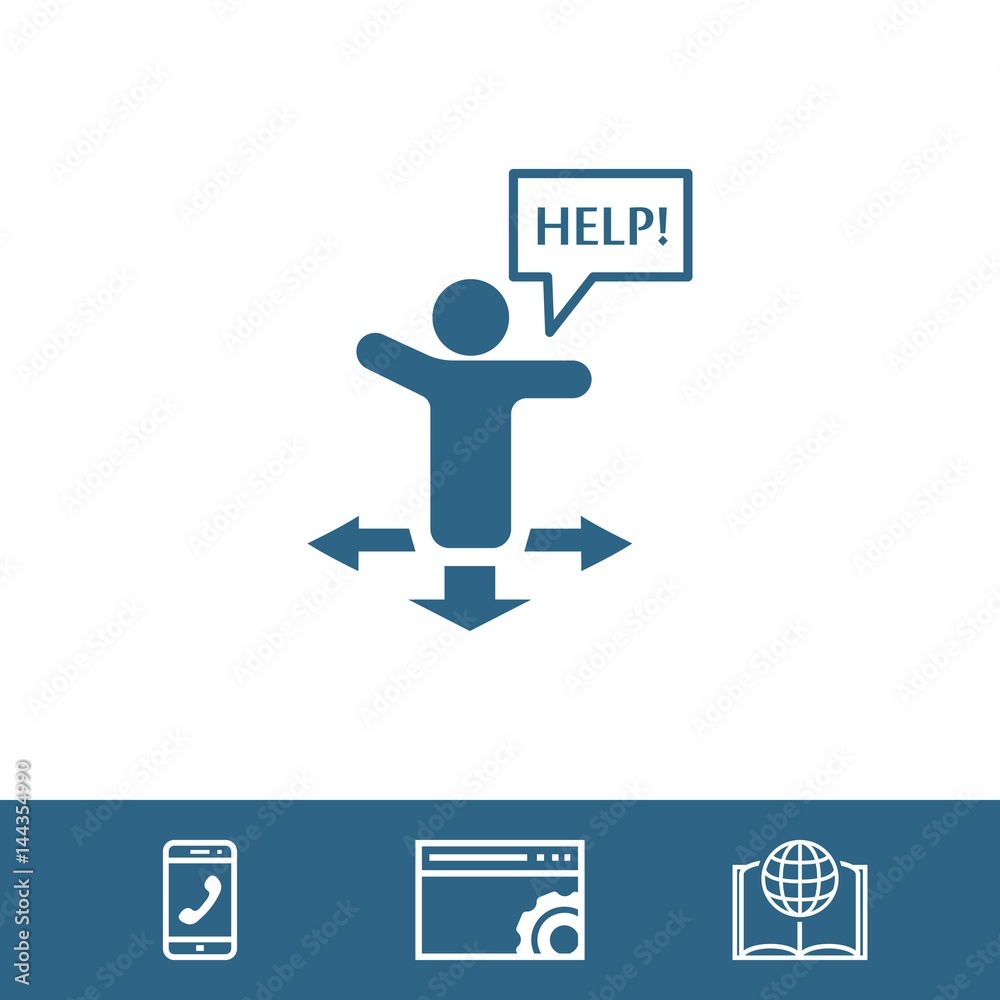 help icon stock vector illustration flat design help icon stock vector illustration flat design