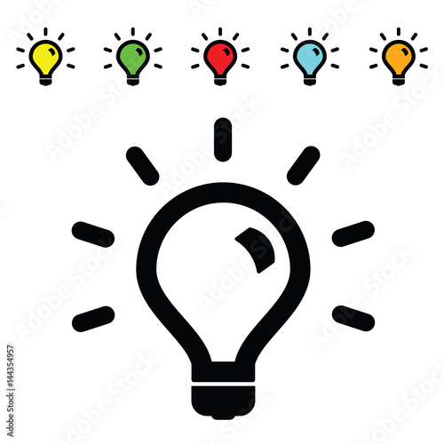 lightbulb technology set illustration