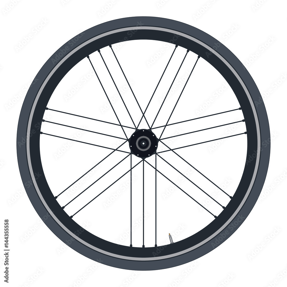Fototapeta premium Bike wheel - vector illustration on white background 