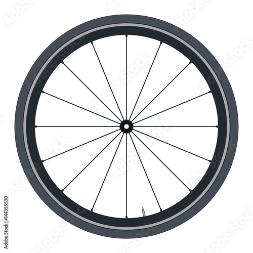 Bike wheel - vector illustration on white background 