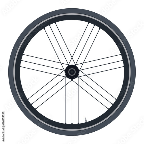 Bike wheel - vector illustration on white background 