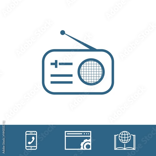 radio icon stock vector illustration flat design