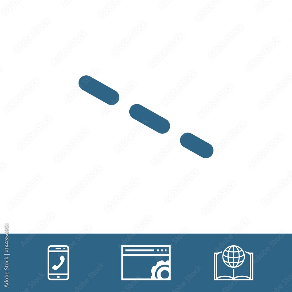 dash-dotted line icon stock vector illustration flat design dash-dotted line icon stock vector illustration flat design