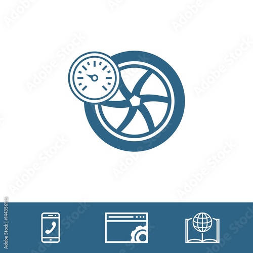 air pressure sensor icon stock vector illustration flat design