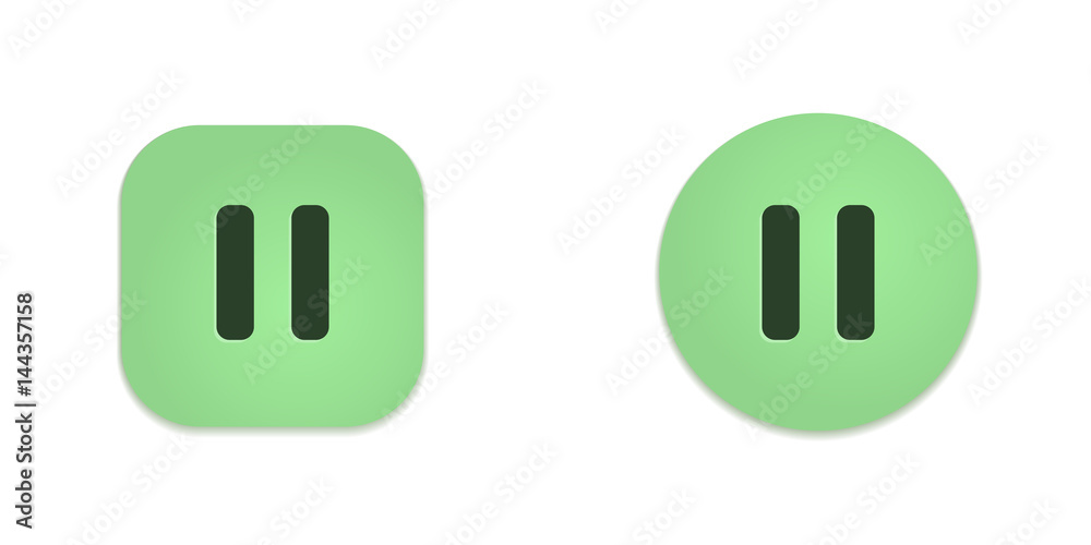 Obraz premium Vector Green Web Buttons