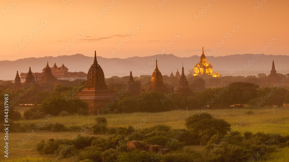 A thousand pagodas in Bagan, Myanmar
