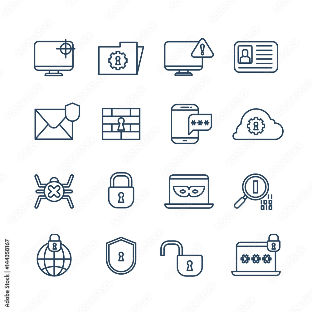 Vetor de Cryptography, internet security and biometric protection ...