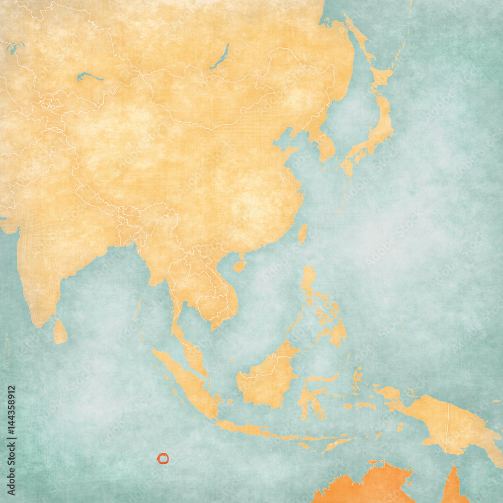 Map of East Asia - Cocos Islands Map of East Asia - Cocos Islands