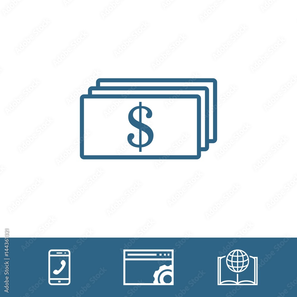 dollar money icon stock vector illustration flat design dollar money icon stock vector illustration flat design