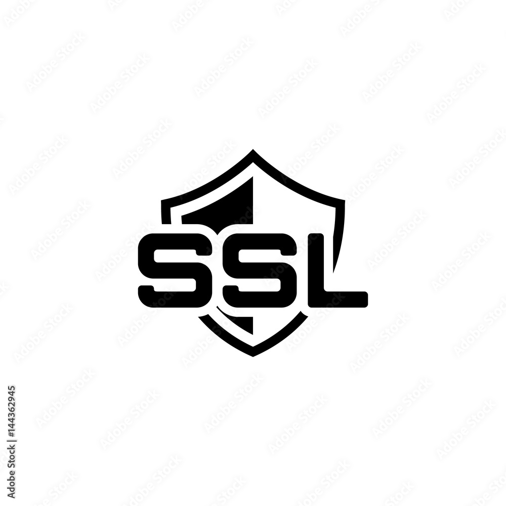 SSL Protection Icon. Flat Design. SSL Protection Icon. Flat Design.