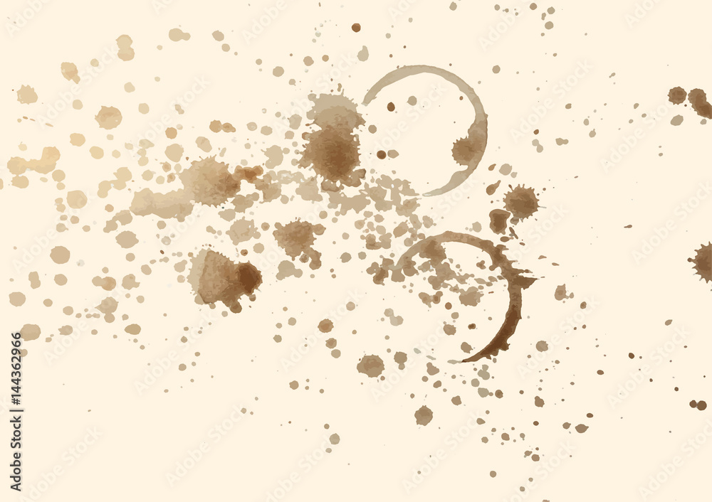 Obraz premium Coffee Stain Vector Bacground
