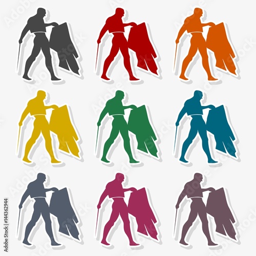 Bullfighting icon vector illustration