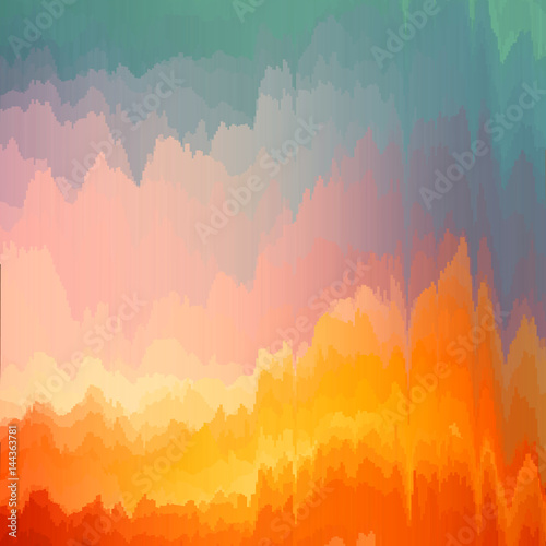 Vector glitch background. Digital image data distortion. Colorful abstract background for your designs. Chaos aesthetics of signal error. Digital decay.