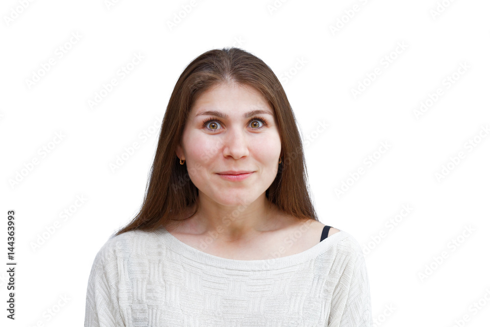 Portrait of a young woman isolated on white Portrait of a young woman isolated on white