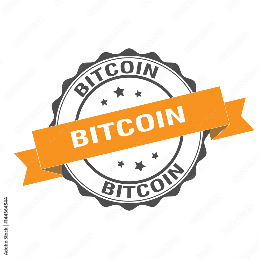 Obraz premium Bitcoin stamp illustration
