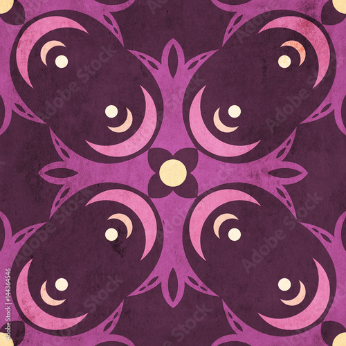 Seamless floral geometric pattern. Vintage background. Fabric, Scrapbooking