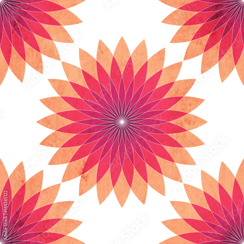 Seamless floral geometric pattern. Vintage background. Fabric, Scrapbooking