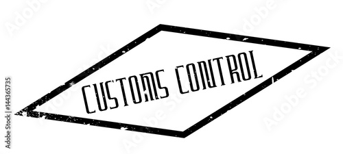 Customs Control rubber stamp. Grunge design with dust scratches. Effects can be easily removed for a clean, crisp look. Color is easily changed.