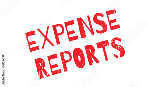Expense Reports rubber stamp. Grunge design with dust scratches. Effects can be easily removed for a clean, crisp look. Color is easily changed.