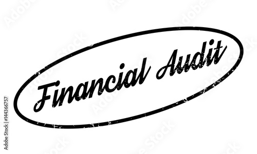 Financial Audit rubber stamp. Grunge design with dust scratches. Effects can be easily removed for a clean, crisp look. Color is easily changed.