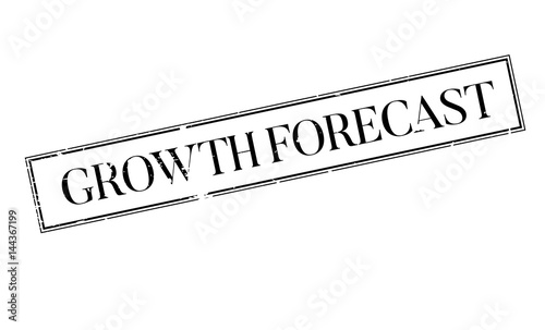 Growth Forecast rubber stamp. Grunge design with dust scratches. Effects can be easily removed for a clean, crisp look. Color is easily changed.