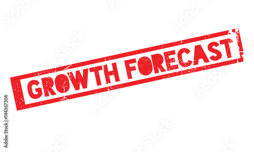 Growth Forecast rubber stamp. Grunge design with dust scratches. Effects can be easily removed for a clean, crisp look. Color is easily changed.
