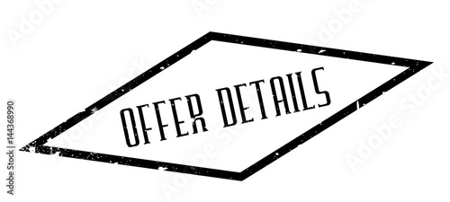 Offer Details rubber stamp. Grunge design with dust scratches. Effects can be easily removed for a clean, crisp look. Color is easily changed. photo