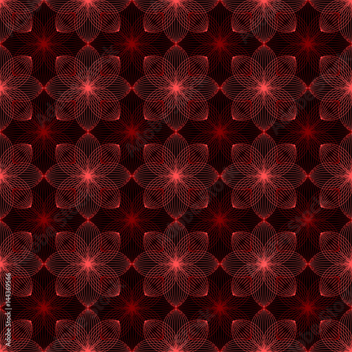 Repeating geometric abstract flower