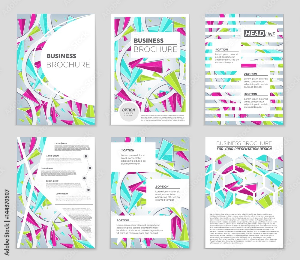 Abstract vector layout background set. For art template design, list, page, mockup brochure theme style, banner, idea, cover, booklet, print, flyer, book, blank, card, ad, sign, sheet,, a4