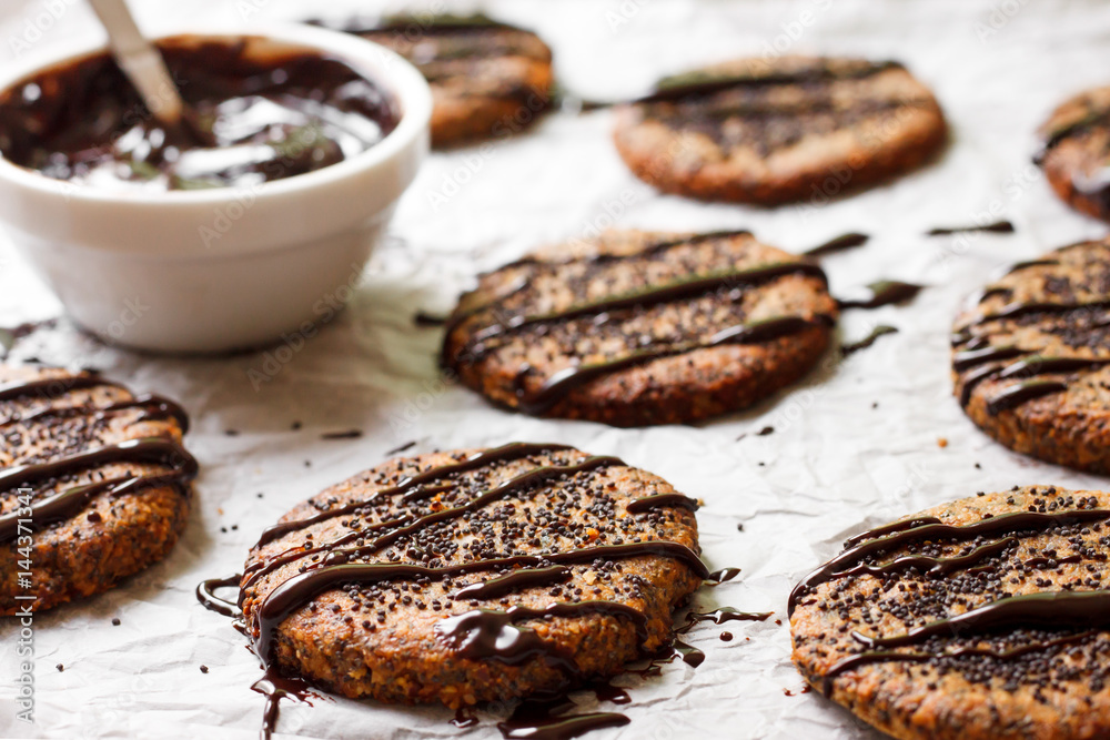 Cookies with poppy seeds and chocolate Cookies with poppy seeds and chocolate