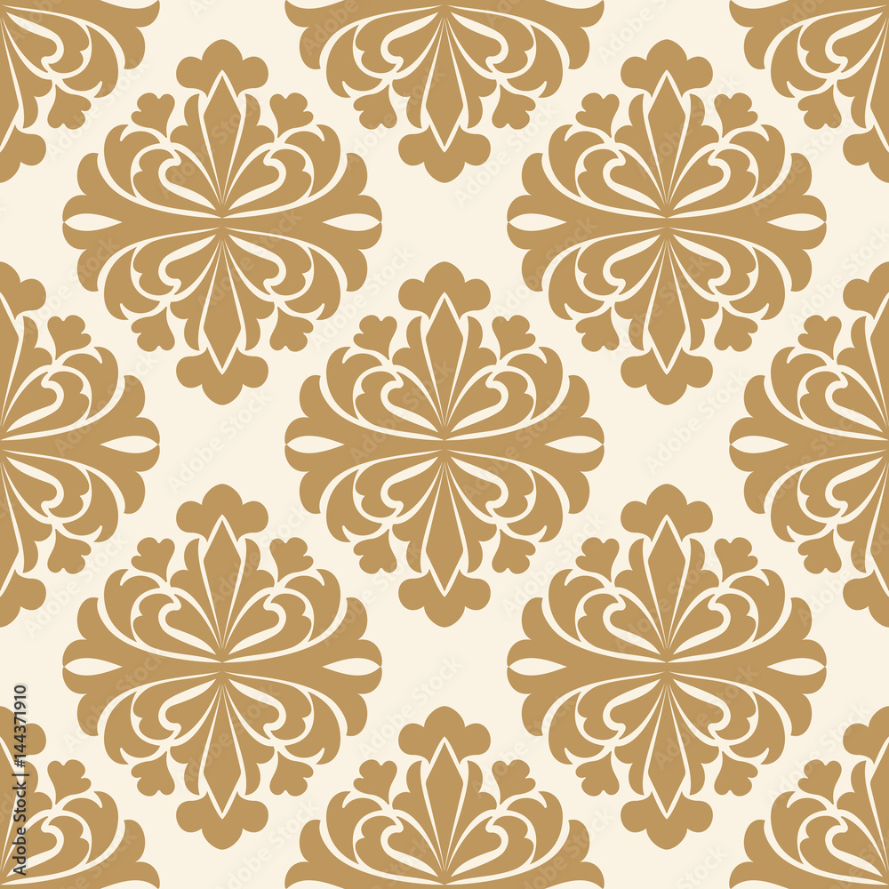Vector damask seamless pattern background. Classical luxury old fashioned damask ornament, royal victorian seamless texture for wallpapers, textile, wrapping. Exquisite floral baroque template. Vector damask seamless pattern background. Classical luxury old fashioned damask ornament, royal victorian seamless texture for wallpapers, textile, wrapping. Exquisite floral baroque template.