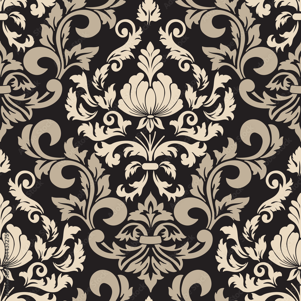 Vector damask seamless pattern element. Classical luxury old fashioned damask ornament, royal victorian seamless texture for wallpapers, textile, wrapping. Exquisite floral baroque template. Vector damask seamless pattern element. Classical luxury old fashioned damask ornament, royal victorian seamless texture for wallpapers, textile, wrapping. Exquisite floral baroque template.