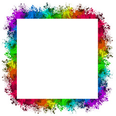 Multi-Color Paint Splatter Border/Background