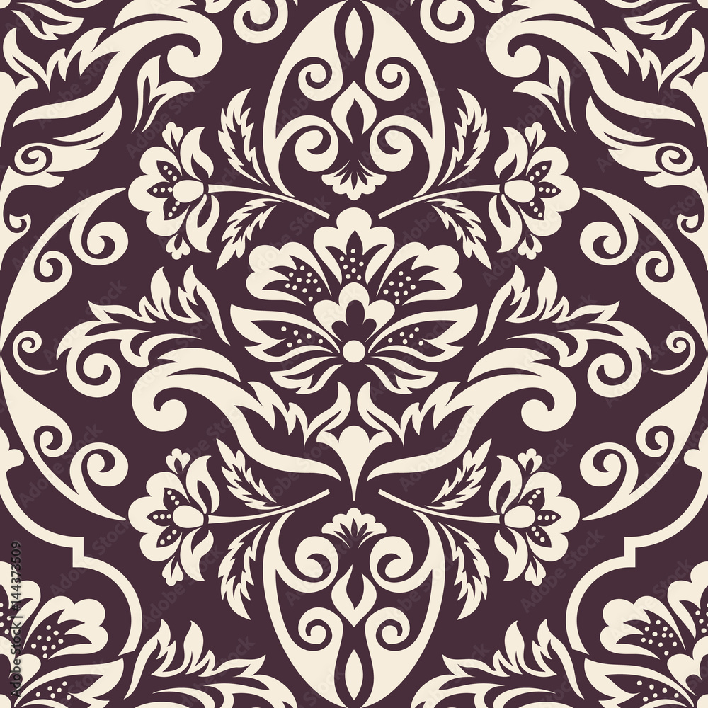 Vector damask seamless pattern element. Classical luxury old fashioned damask ornament, royal victorian seamless texture for wallpapers, textile, wrapping. Exquisite floral baroque template. Vector damask seamless pattern element. Classical luxury old fashioned damask ornament, royal victorian seamless texture for wallpapers, textile, wrapping. Exquisite floral baroque template.