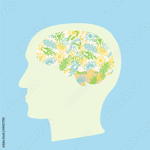 microbiota brain concept