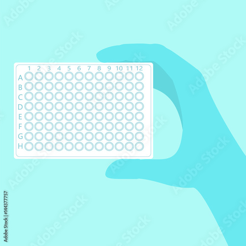 hand holding pcr plate