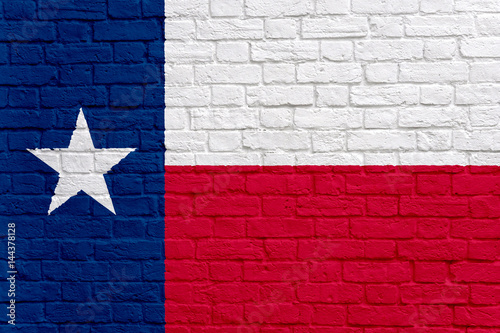 Flag of Texas with wall texture 