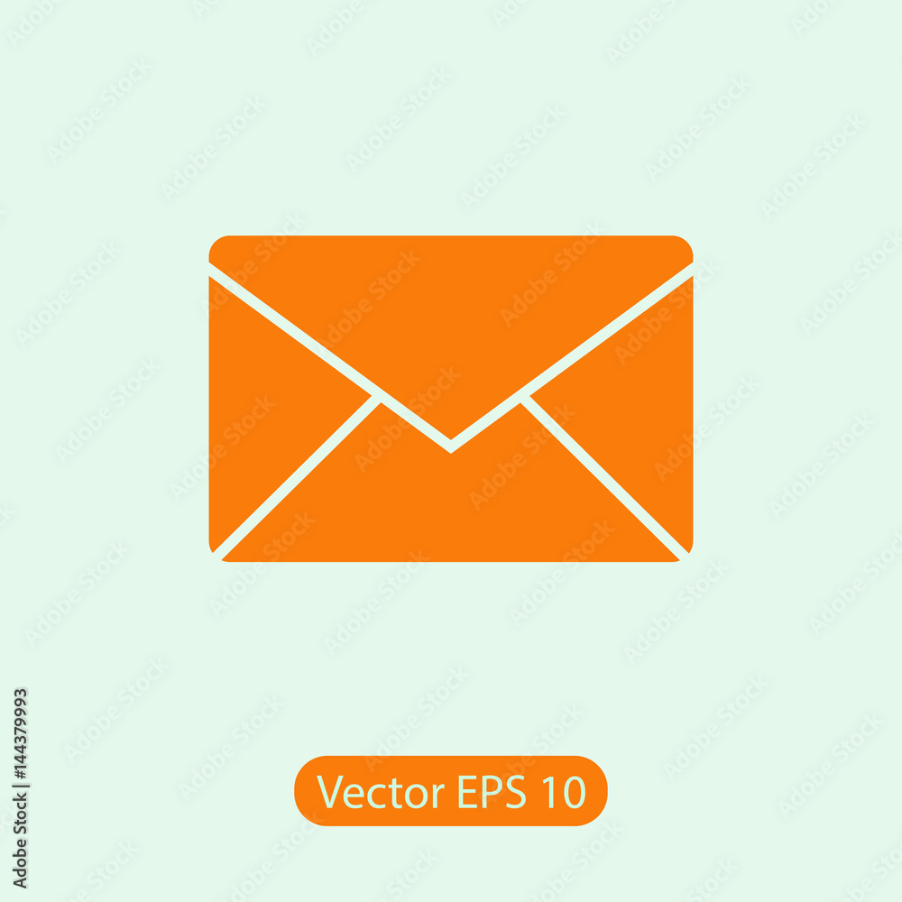 Envelope Mail icon, vector illustration. Flat design style Envelope Mail icon, vector illustration. Flat design style