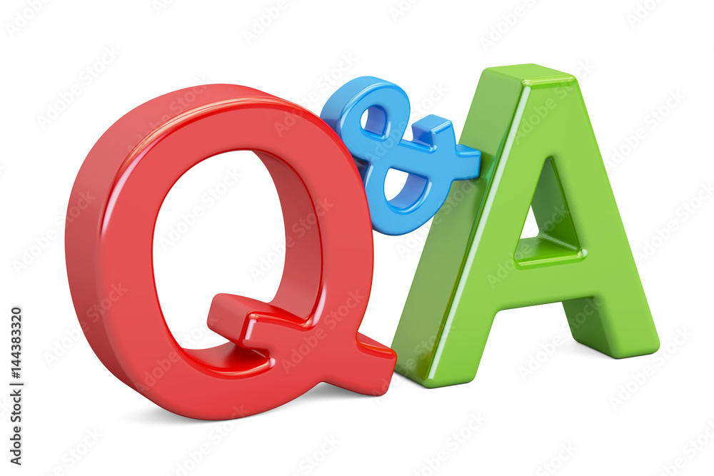 Q A Colored Text 3d Rendering Stock イラスト Adobe Stock