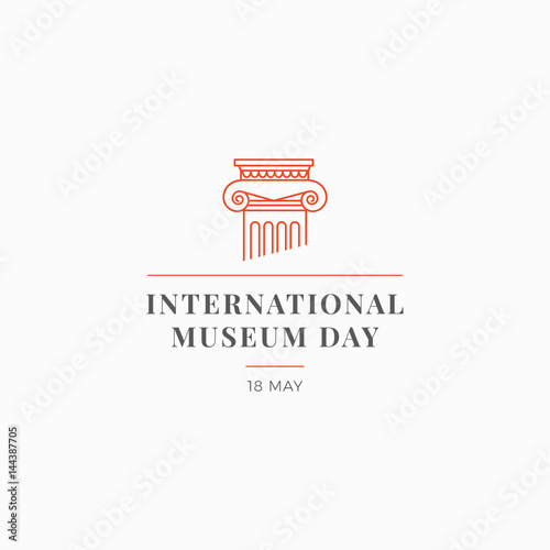 International Museum Day. Image architectural capital. Vector illustration on light background.