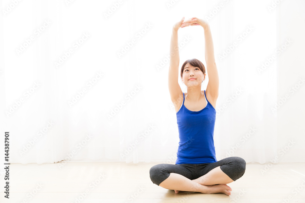 sporty asian woman exercise image sporty asian woman exercise image
