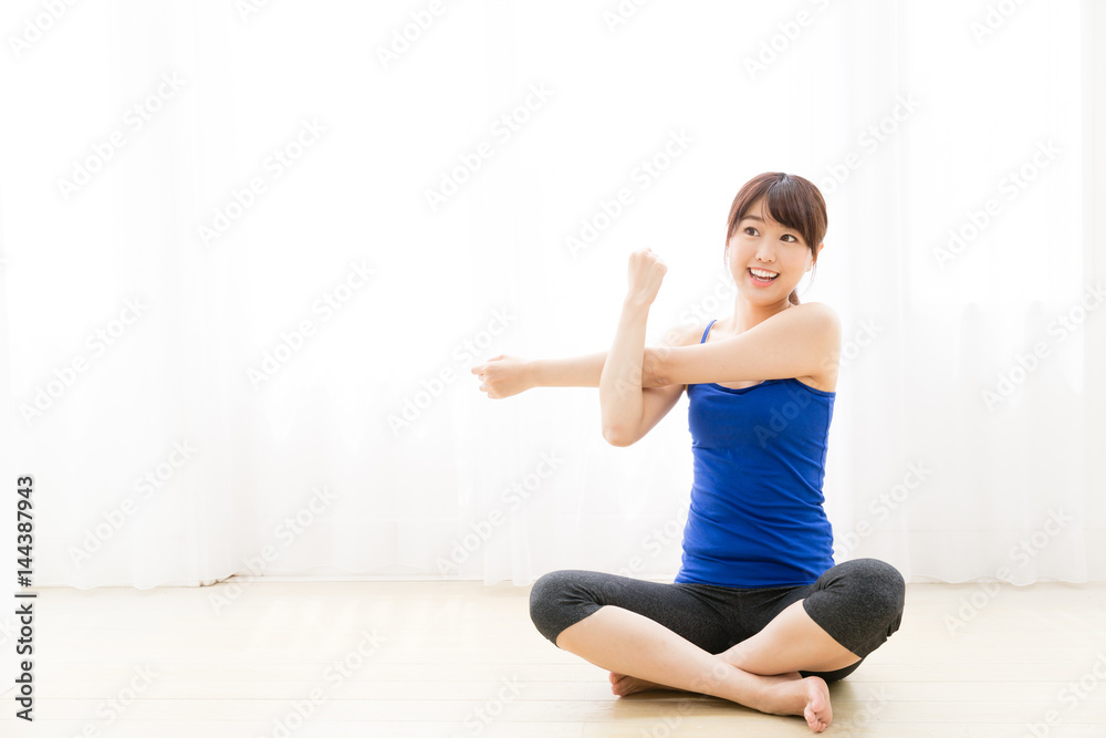 sporty asian woman exercise image sporty asian woman exercise image