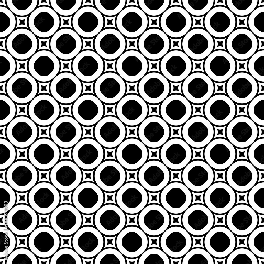 Modern seamless textile pattern - repeatable geometric design. Black and  white fabric texture. Abstract cloth background Stock Vector
